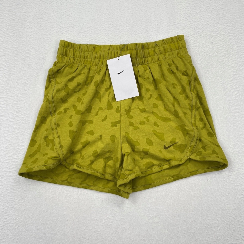 Nike Youth Girls Breezy Athletic Flow Shorts Size Medium Green FB1095 High Waist